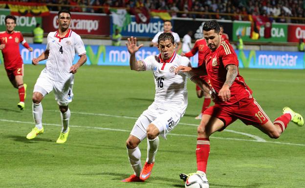 Encuentro de la Selección Española contra Costa Rica en el Reino de León. 