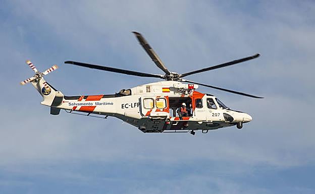 Helicóptero de Salvamento Marítimo. 