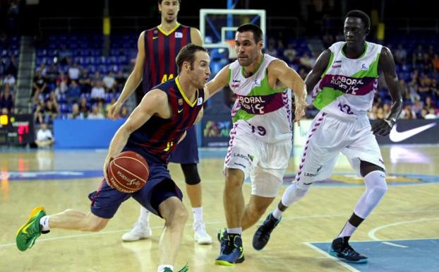 Marcelinho Huertas, con la camiseta del Barcelona. 