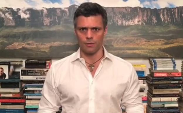 Leopoldo López en el vídeo que ha publicado.