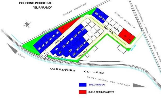 Plano del polígono industrial.