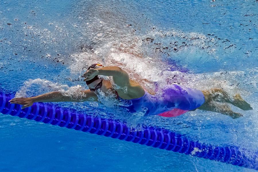 La española ha logrado la medalla de oro en los 200 mariposa, prueba de la que ya era campeona olímpica y europea. 