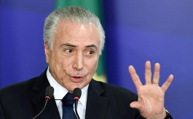 Michel Temer, presidente de Brasil.