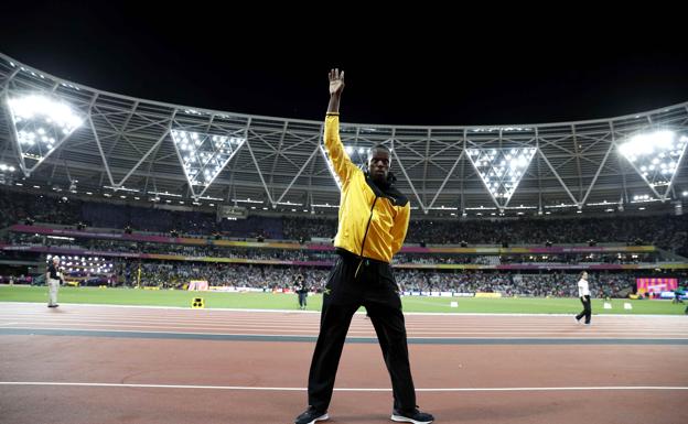Bolt, en su despedida en Londres. 