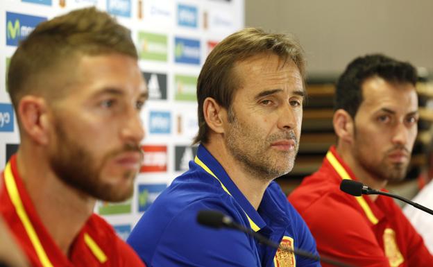 Ramos, Lopetegui y Busquets