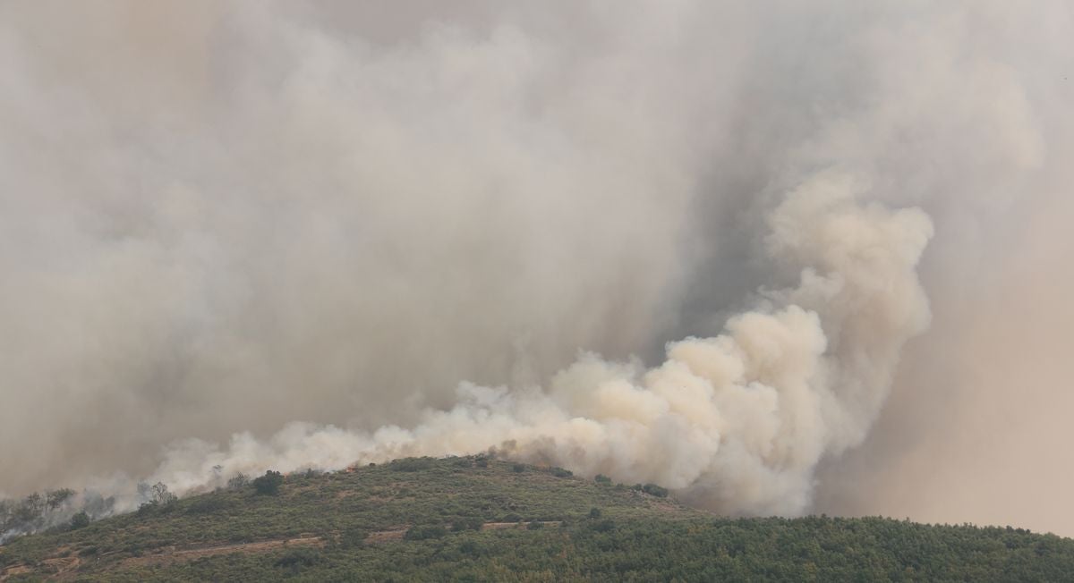 La carretera arde en el alto de Carbajal