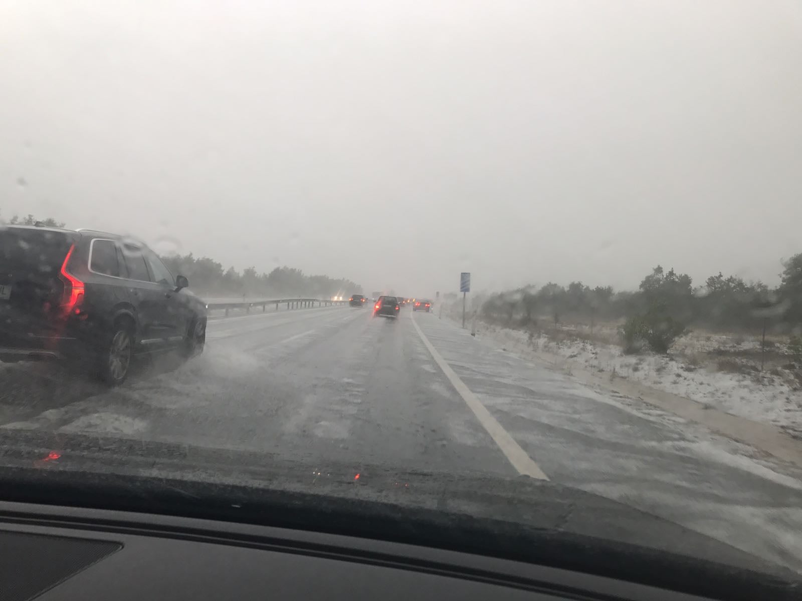 Granizada en el Huerna