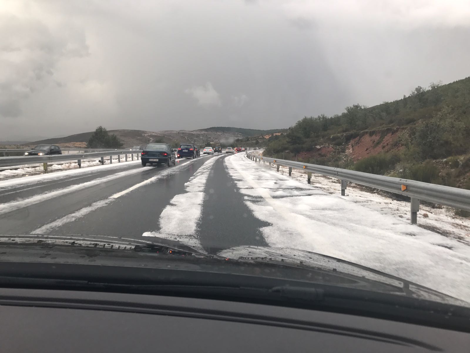 Granizada en el Huerna