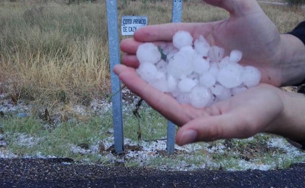 Imagen. Granizo en Camposagrado.