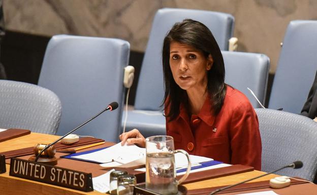 Nikki Haley, embajadora de Estados Unidos ante la ONU.