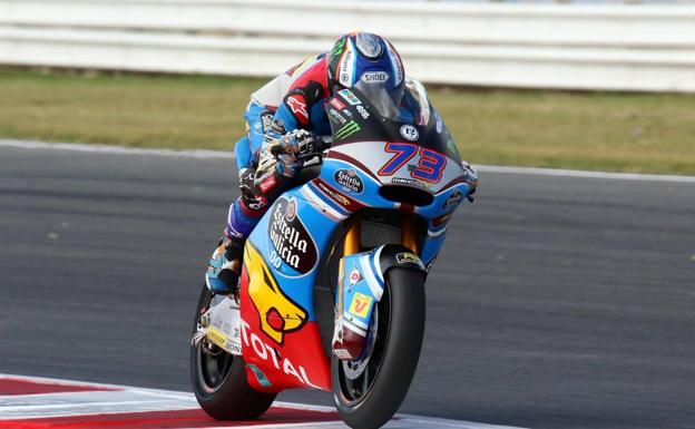 El piloto español de Moto2 Alex Márquez, en Misano. 