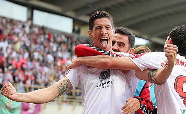 Yeray celebra su gol en el Reino.