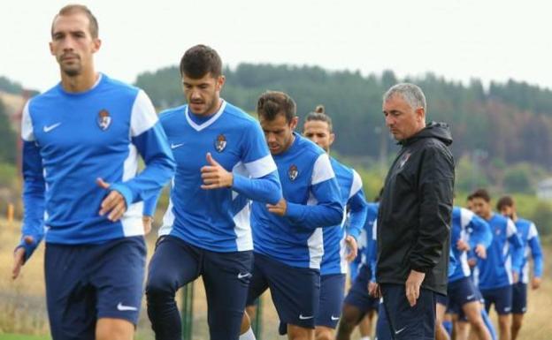 Entrenamiento de la Ponferradina durante esta semana.