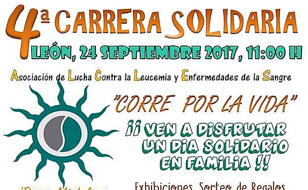 Cartel de la cuarta carrera solidaria 'Corre por la vida'.