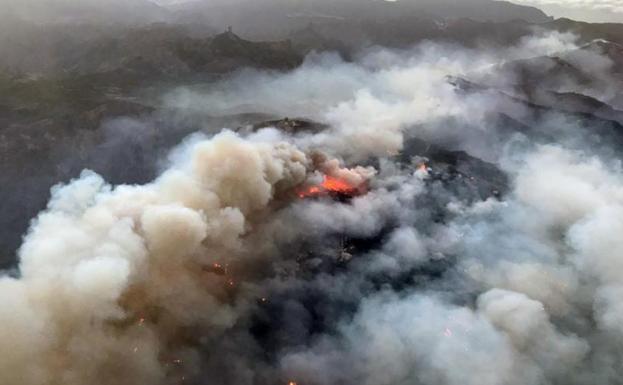 Incendio de la cumbre de Gran Canaria.