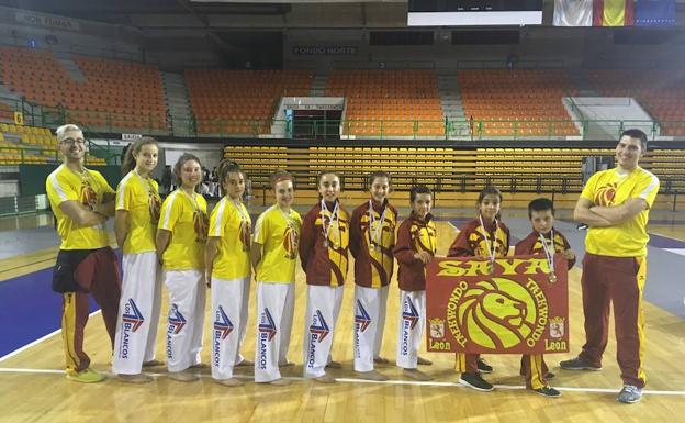 Integrantes del Club Taekwondo Saya en Orense.