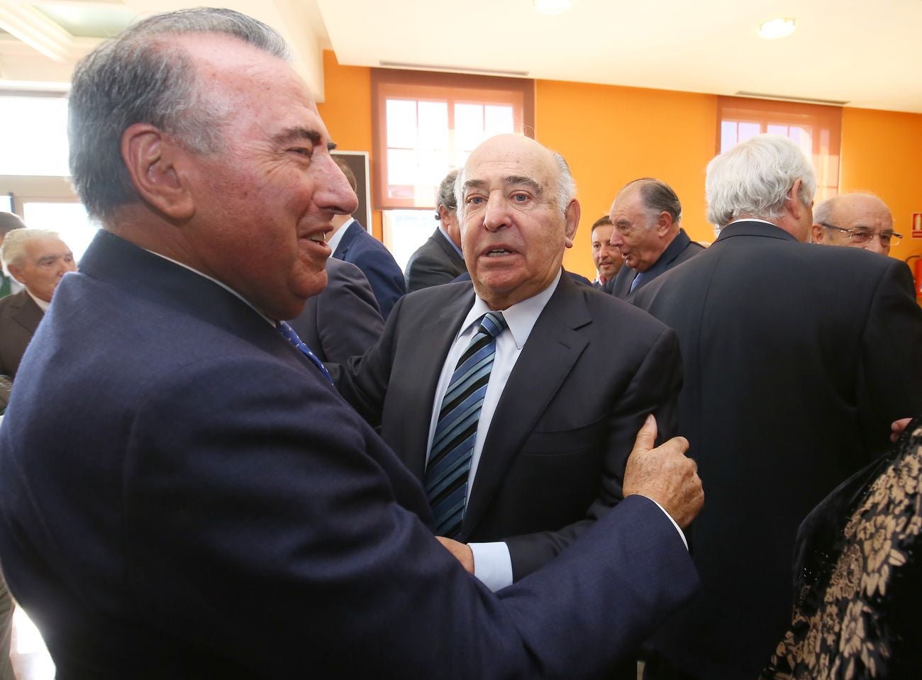 El empresario minero Manuel Lamelas Viloria, durante su homenaje parte de Fele-Bierzo en Ponferrada.