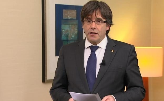 Puigdemont, en vídeo grabado en TV3. 
