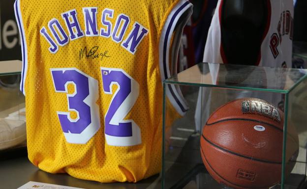 La camiseta de Johnson en el Museo del Deporte de León.