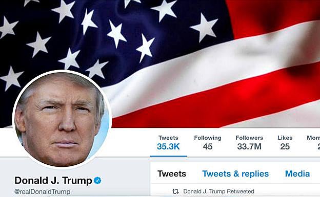 Cuenta de Twitter de Donald Trump. 