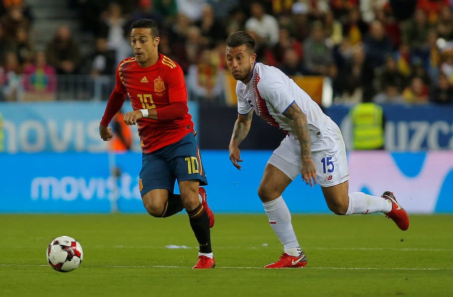 La Selección venció al combinado 'tico' por cingo goles a cero, con tantos de Jordi Alba, Morata, Silva (2) e Iniesta.