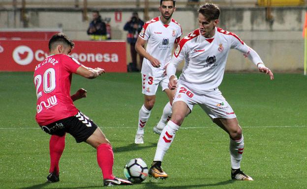 Señé, en el partido ante el Albacete.