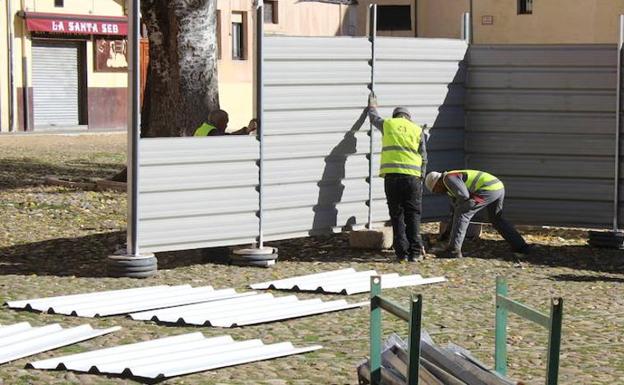 Última fase de las obras en la Plaza del Grano.