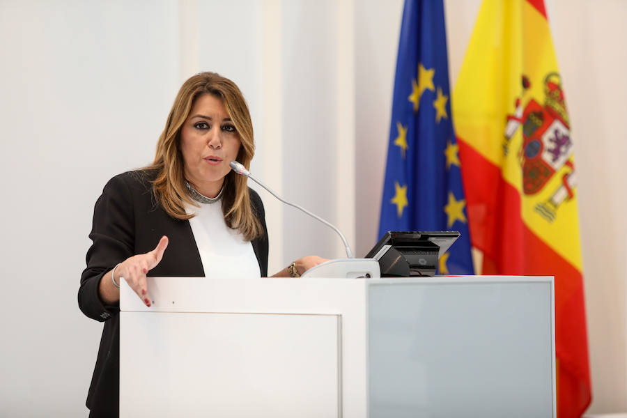 Acto de entrega de los Premios Aquí Europa-Vocento. Susana Díaz, presidenta de la Junta de Andalucía.