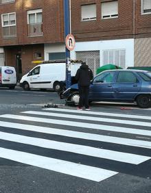 Imagen secundaria 2 - Dos accidentes en la capital leonesa se saldan sin heridos graves