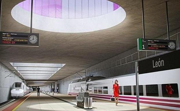 Diseño prevista de la futura estación de León.