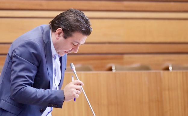 Luis Mariano Santos, durante su intervención en el pleno este martes.