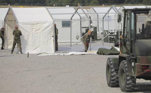 Campo de refugiados en Alemania. 