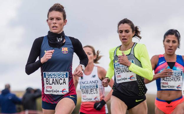 Blanca Fernández, durante una competición.