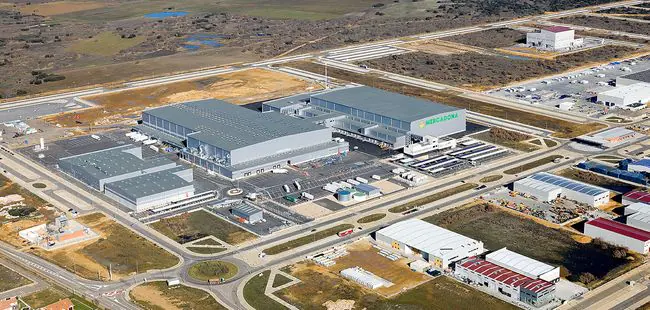 Vista aérea del Polígono Industrial de Villadangos. 