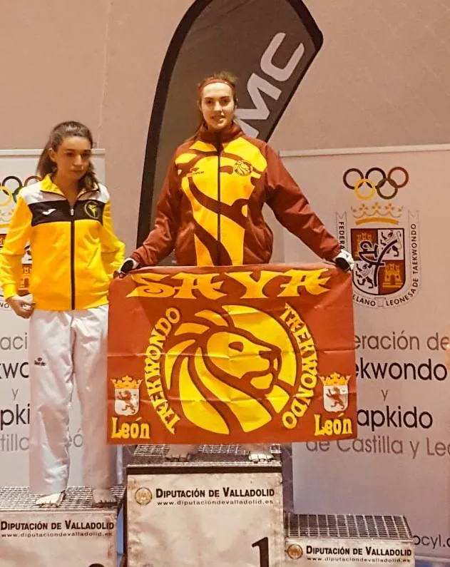 Fotografías del podio de taekwondo