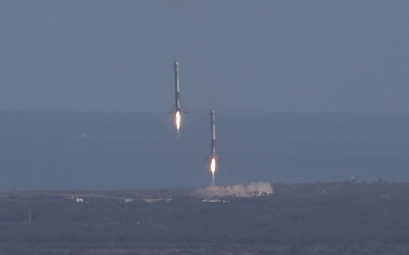 El lanzamiento del Falcon Heavy, en imágenes