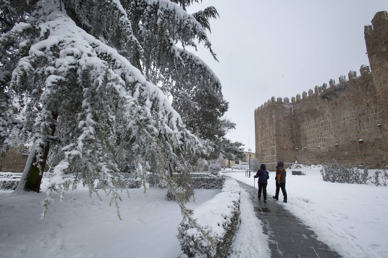 Nieve en Ávila.