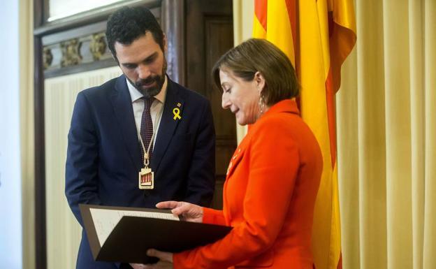 Carme Forcadell y Roger Torrent.