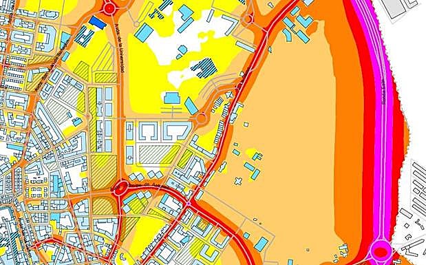 Gráfico. La Ronda Este es una de las vías más ruidosas.