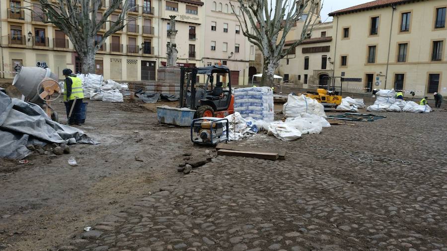 Avance de las obras de la Plaza del Grano