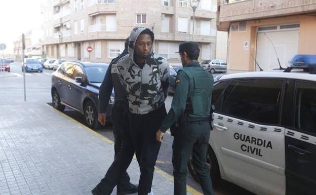 Ruben Semedo, escoltado por la Guardia Civil.