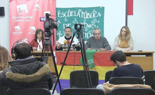 Rueda de Prensa de Izquierda Unida en León.