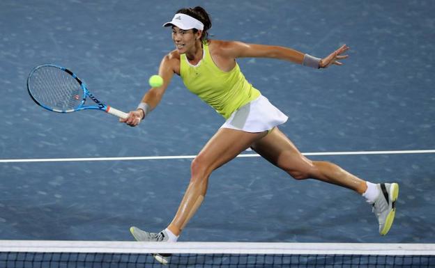 Garbiñe Muguruza, en el encuentro ante Kasátkina.