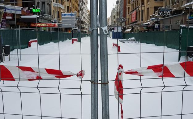 Imagen de Ordoño II este miércoles bajo la nieve.