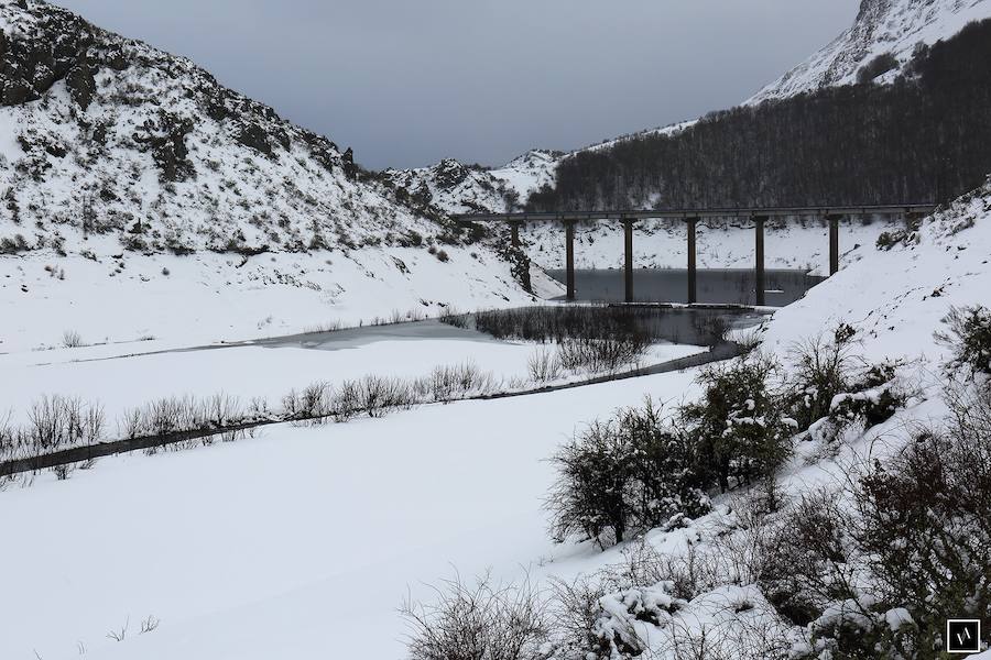 Fotos: La Nieve rodea al pantano de Riaño