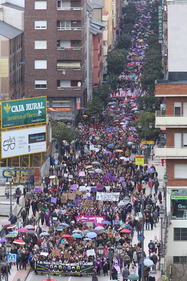 Manifestación del 8-M en Ponferrada (León).