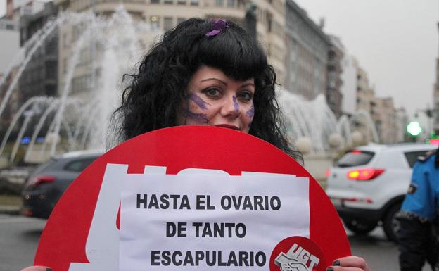 Galería. Imagen de la manifestación de este jueves.