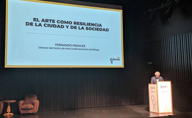 Fernando Francés durante su ponencia en los Premios Genio de Vocento.