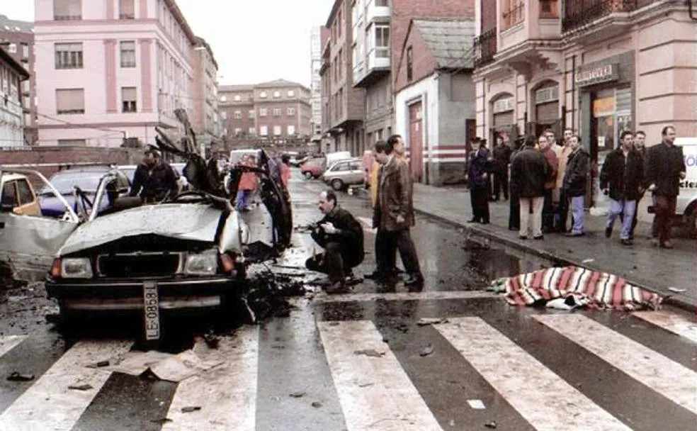 Imagen del atentado en León.