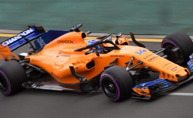 El McLaren de Fernando Alonso. 